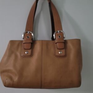 Coach Tan Leather Shoulder Bag